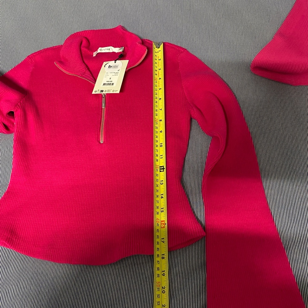 Women's Pink Half-Zip Sweater